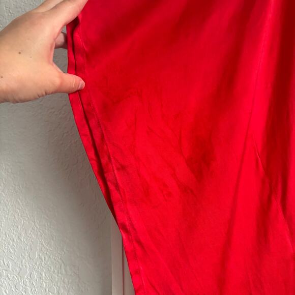 Bellmod Women’s Red Asian Inspired 100% Silk Kaftan - Picture 13 of 15